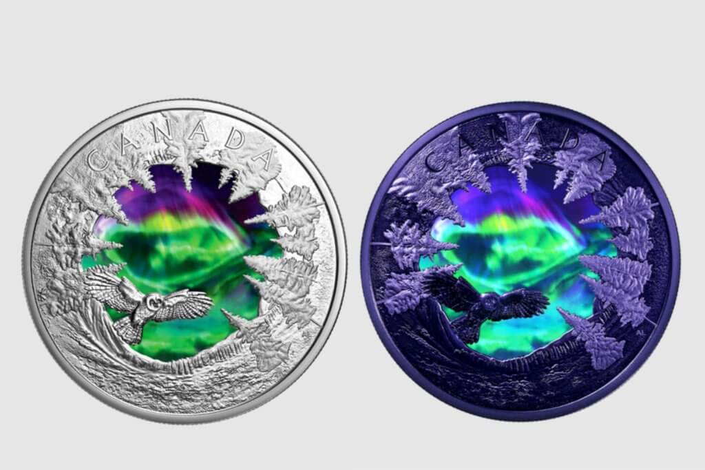 加拿大皇家鑄幣廠 夢幻極光硬幣